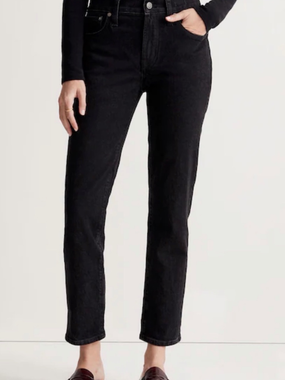 Madewell Mid-Rise Perfect Vintage Black Skinny Jeans for Women